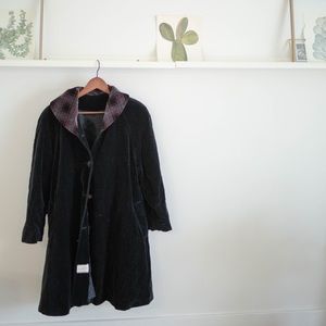 Vintage Dark green velvet winter jacket